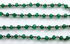 Green Onyx Wire Wrapped Rosary Chain in Antique Rhodium, 3.5 mm, (RS-GNX-36)